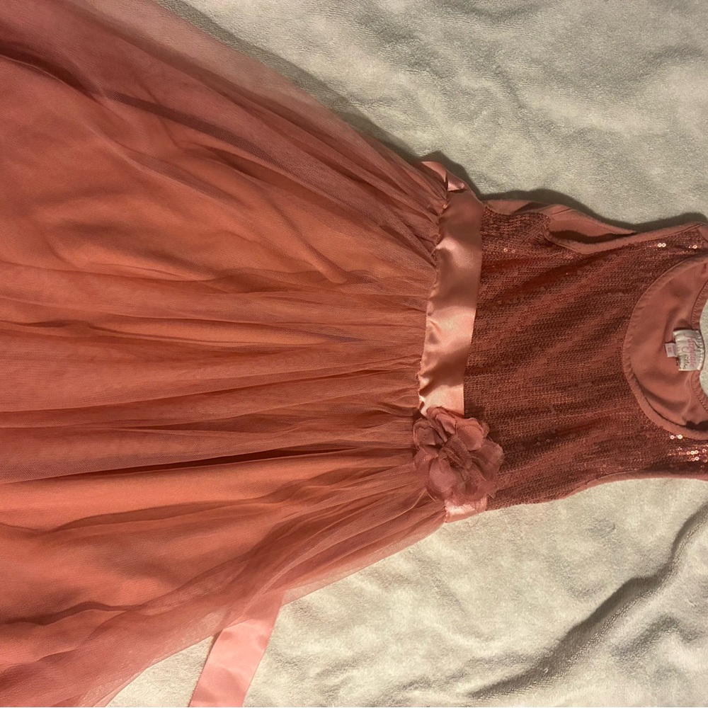 Magen's Fairytale Creations Coral Sequin Dress